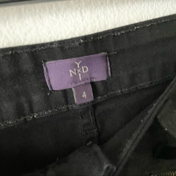NYDJ Black Coated Denim Ankle Zip Jeggings - Picture 4 of 6
